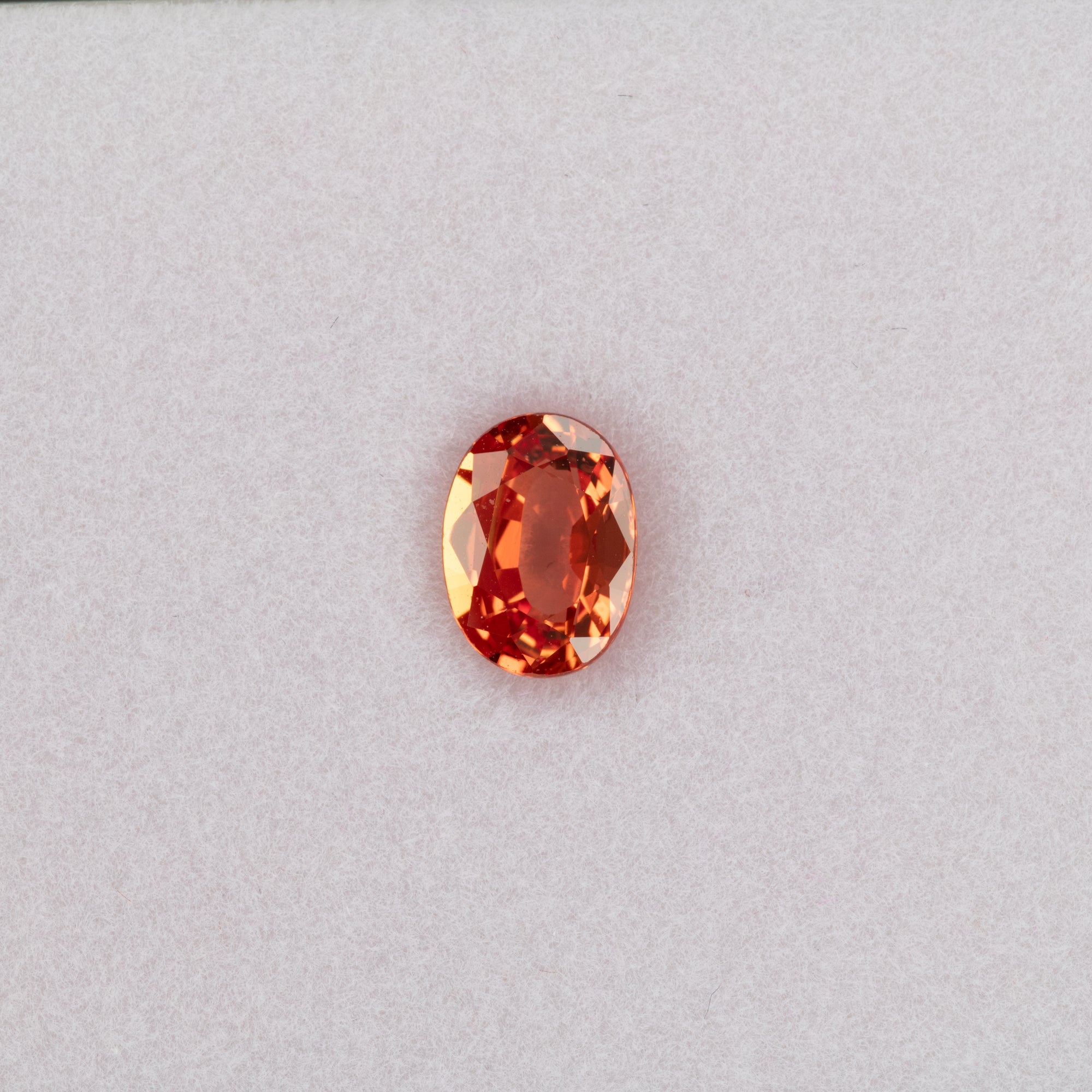 1.22 carat natural padparadscha sapphire, oval 7.5x5.5mm pink-orange loose gemstone