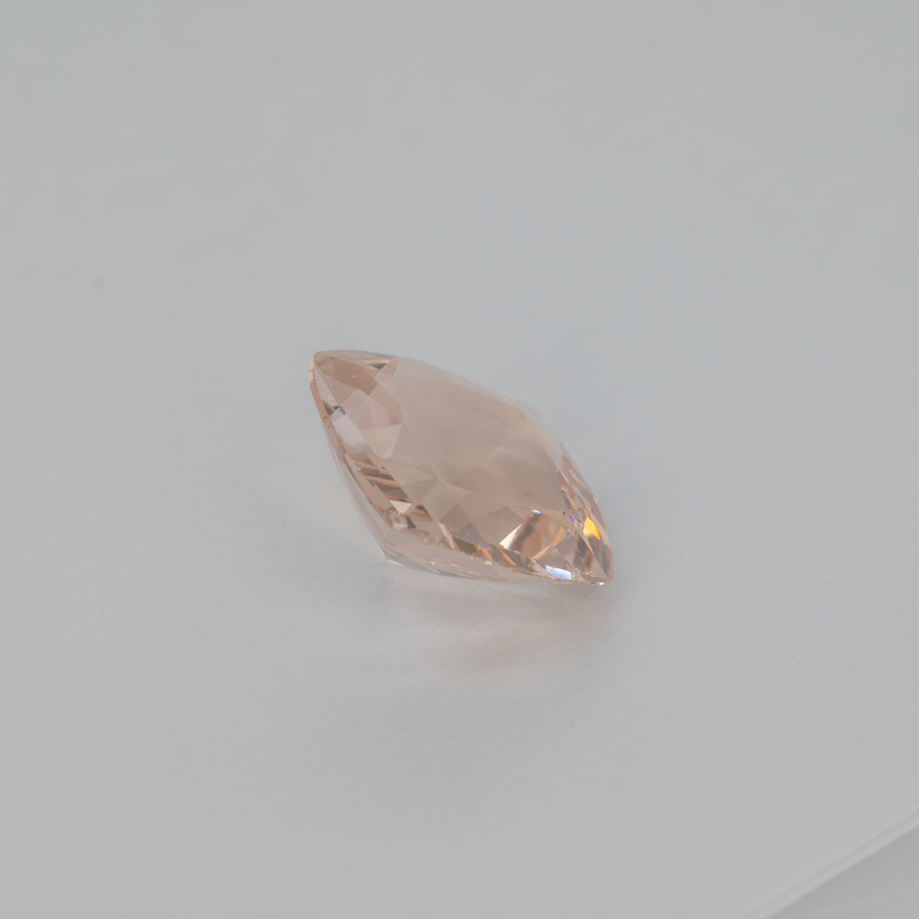 1.85ct Peach morganite cushion 8mm loose peach gemstone
