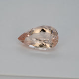 3.70ct Cor de Rosa morganite pear 14.2x8.8mm loose pink gemstone