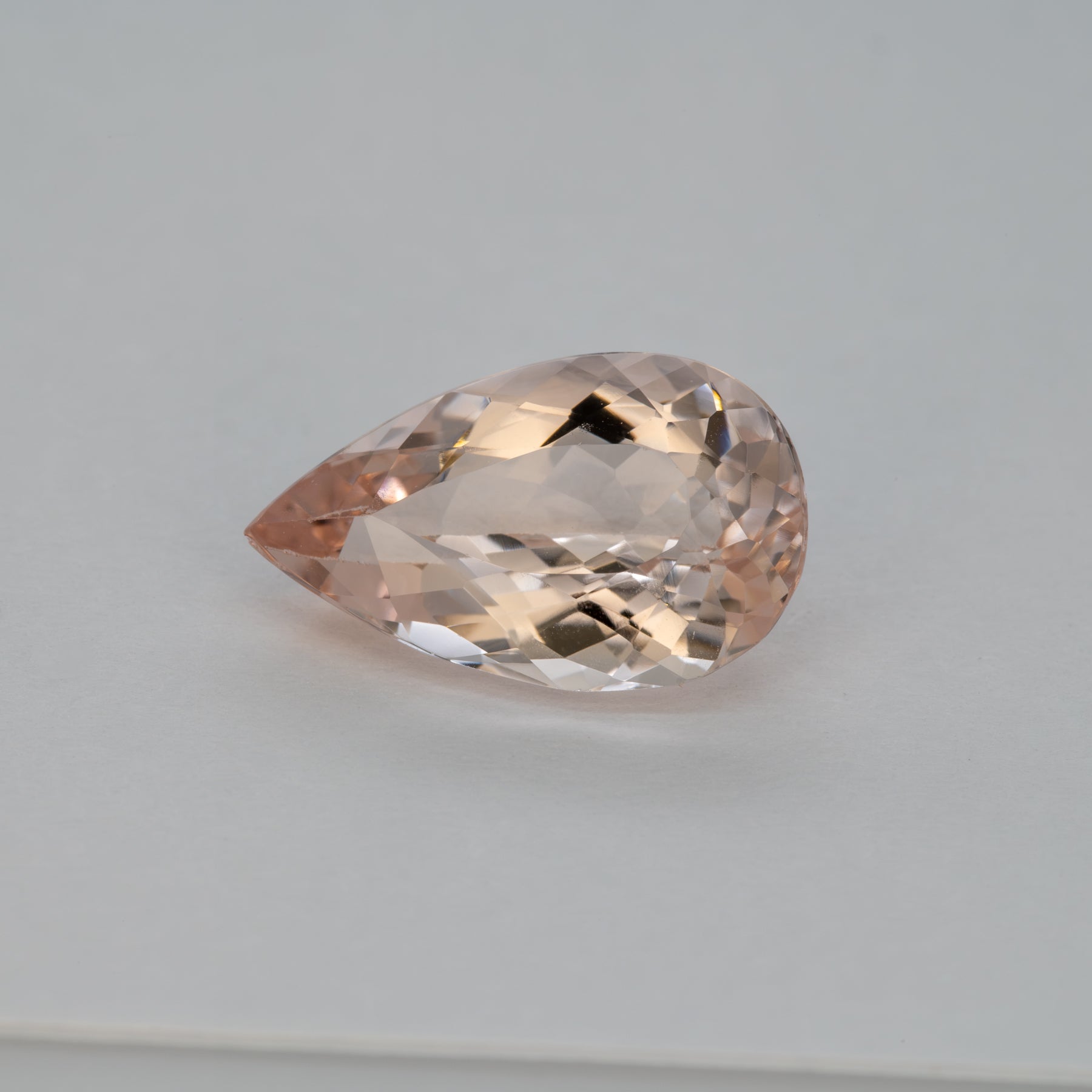 3.70ct Cor de Rosa morganite pear 14.2x8.8mm loose pink gemstone
