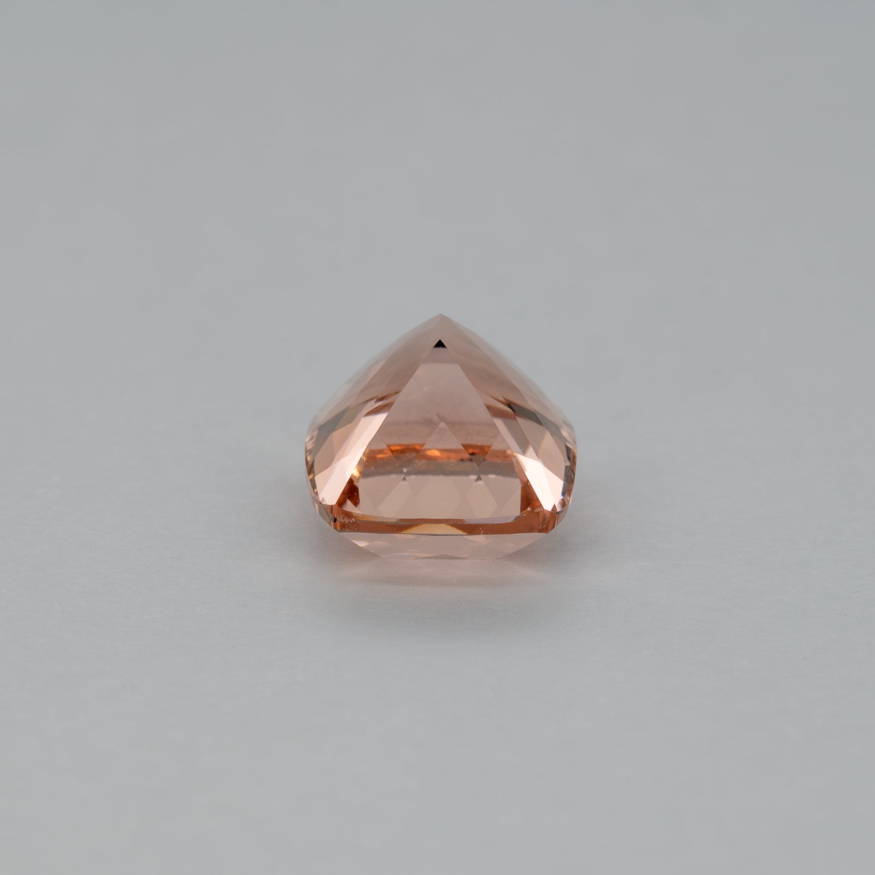 3.97ct Peach morganite cushion 11x9mm loose peach gemstone