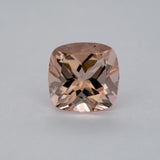 4.20ct Peach morganite cushion 10mm loose peach gemstone