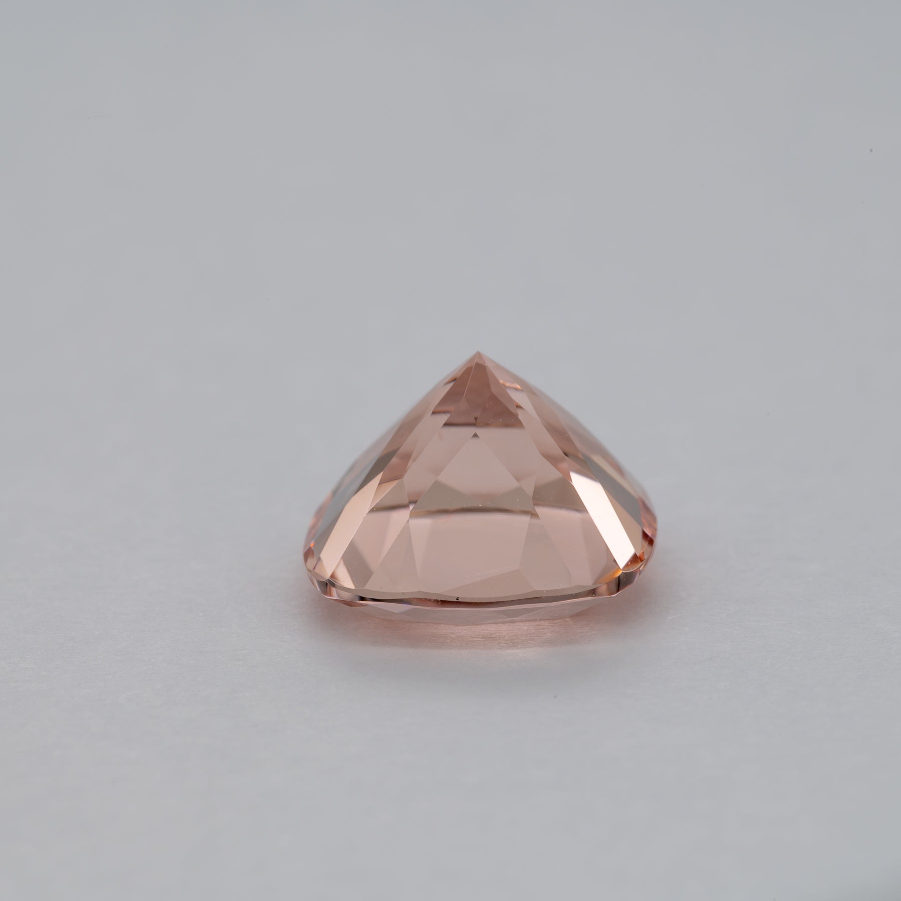 4.20ct Peach morganite cushion 10mm loose peach gemstone