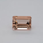 4.55ct Peach morganite emerald cut 11x8mm loose peach gemstone