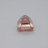 4.55ct Peach morganite emerald cut 11x8mm loose peach gemstone
