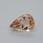 3.64ct Peach morganite pear 13x9mm loose peach gemstone