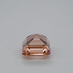 4.67ct Peachy Pink morganite emerald cut 11x9mm loose peach gemstone