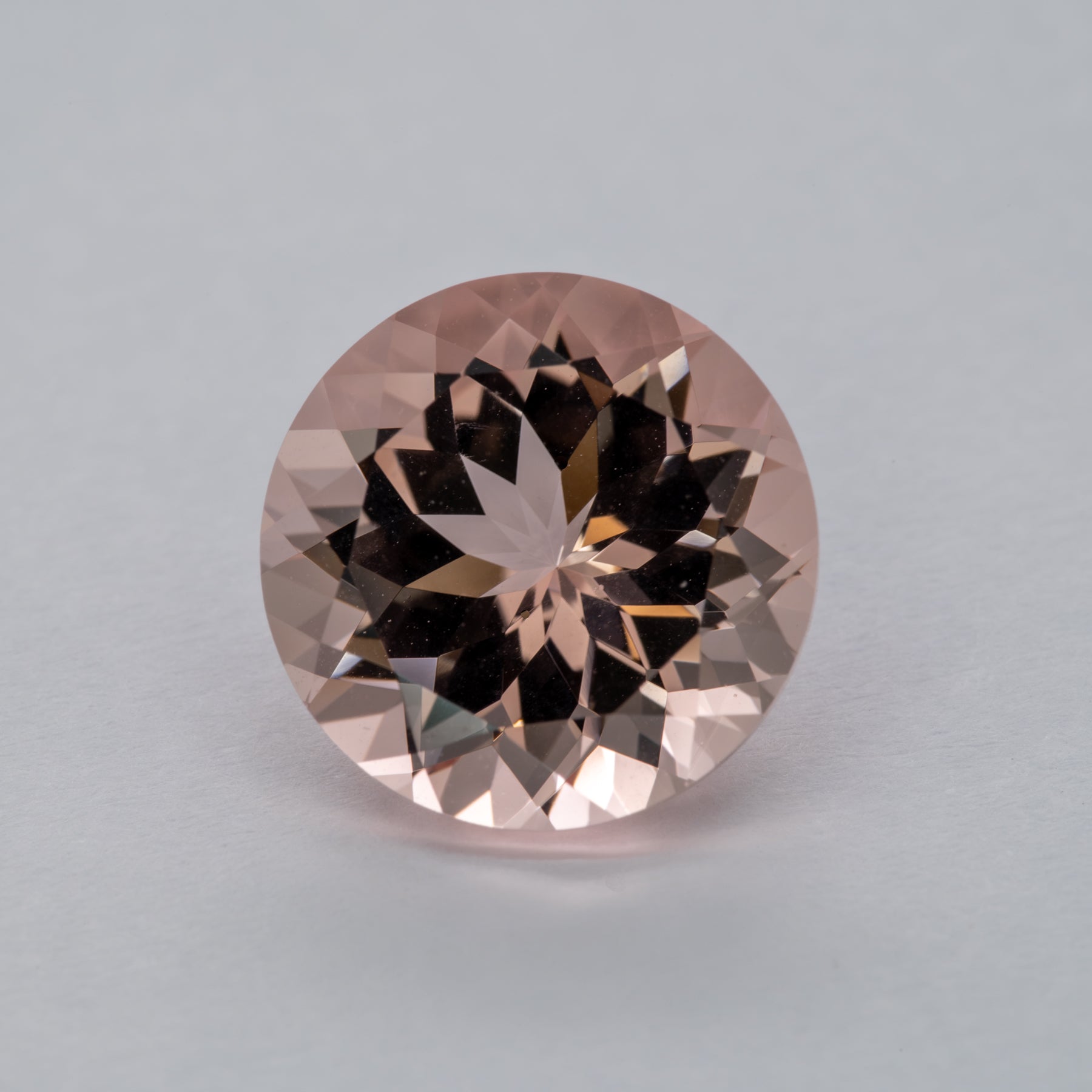 4.59ct Peach morganite round 11mm loose peach gemstone