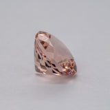4.59ct Peach morganite round 11mm loose peach gemstone