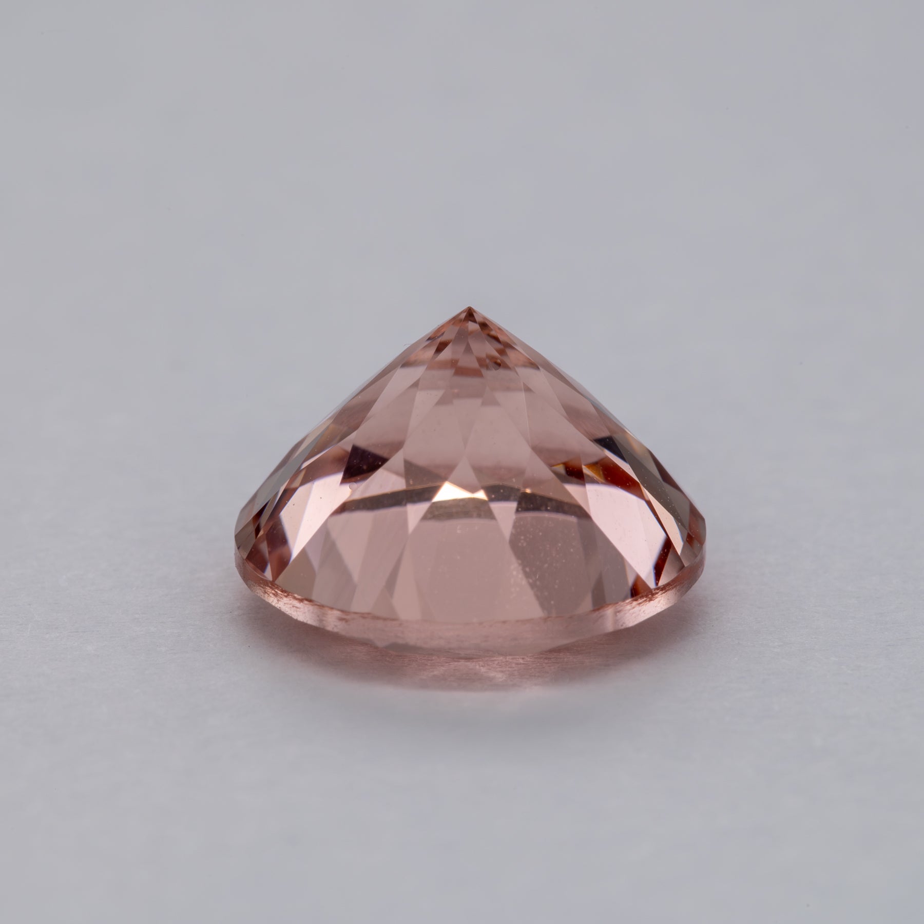 4.59ct Peach morganite round 11mm loose peach gemstone