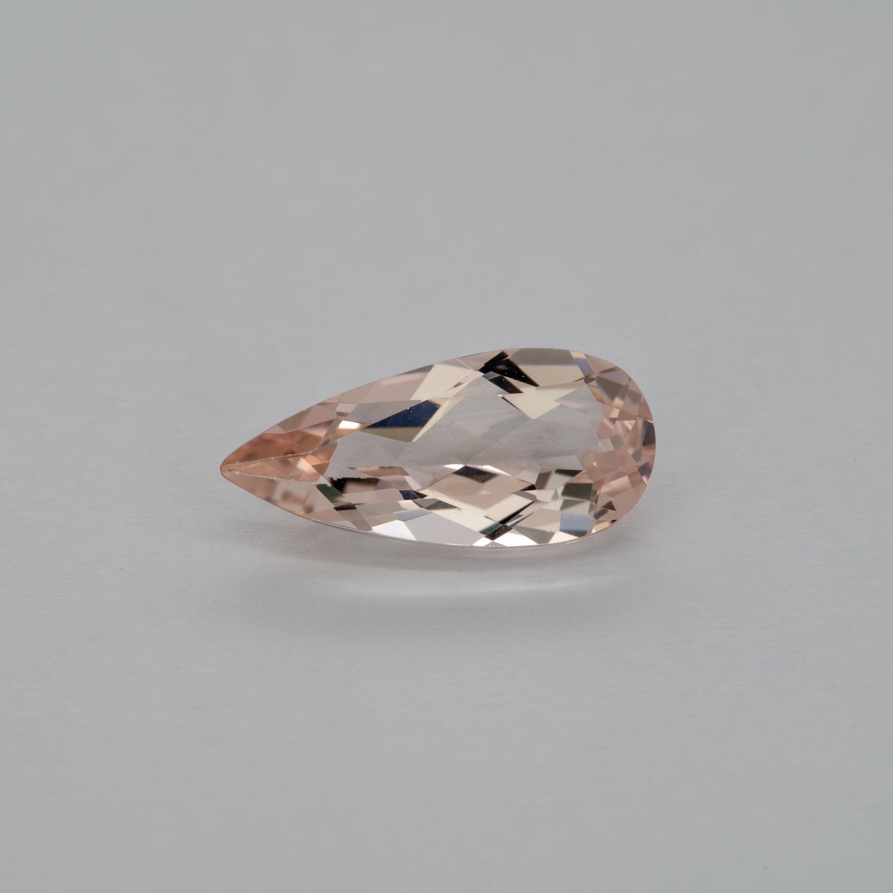 1.77ct Pink morganite pear 13x6mm loose pink gemstone