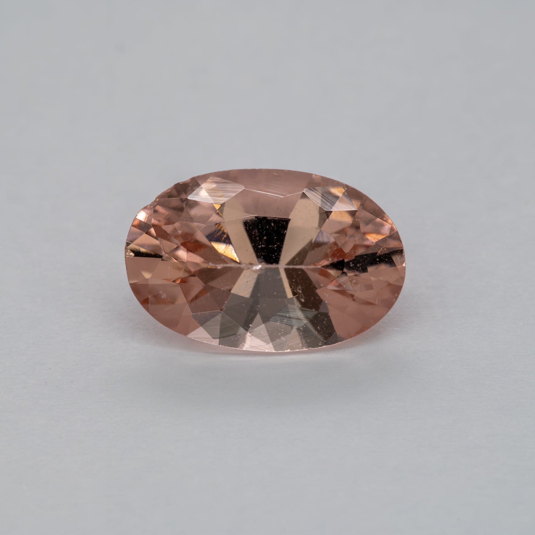 3.50ct Peach morganite oval 13.5x9mm loose peach gemstone