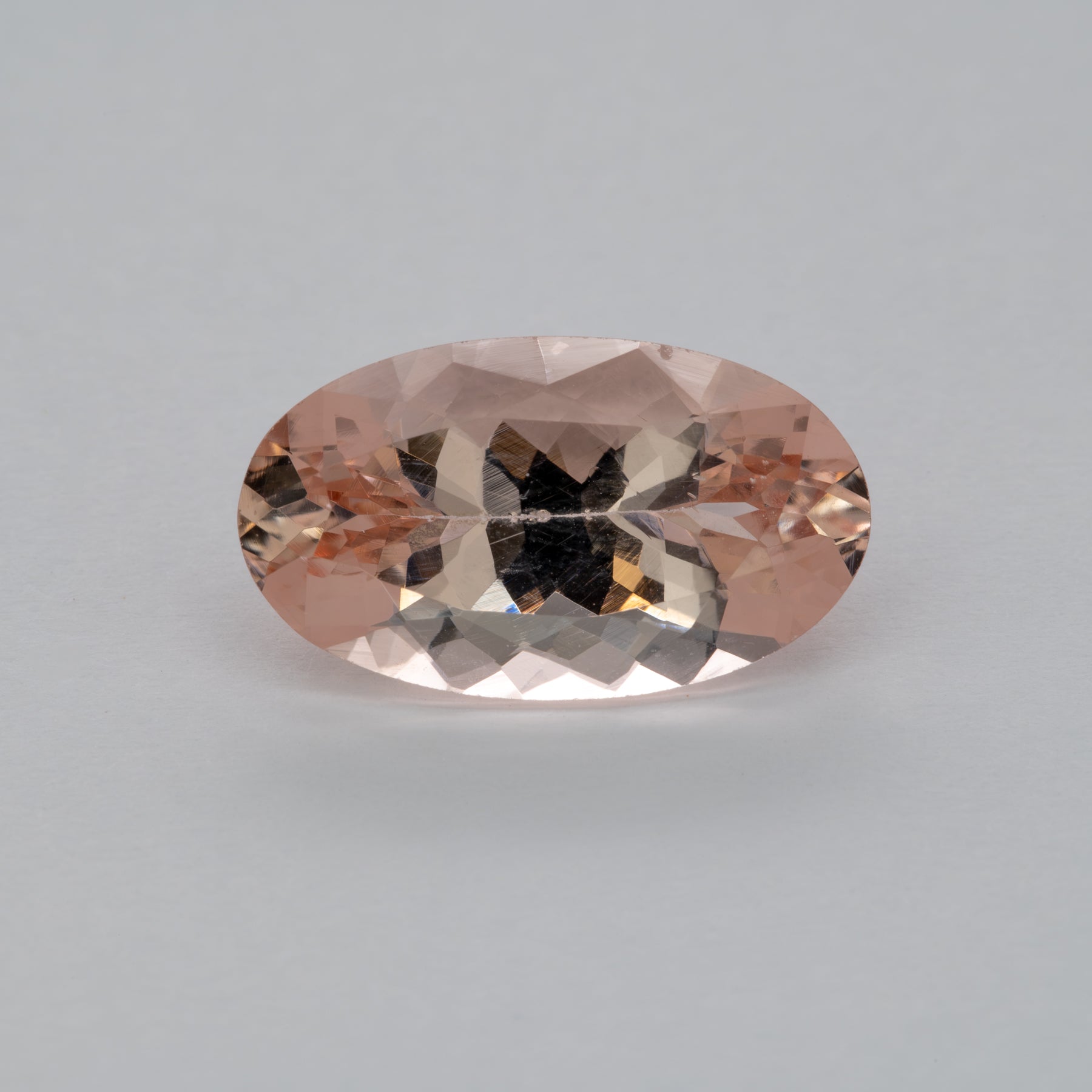 4.84ct Peach morganite oval 15x9mm loose peach gemstone