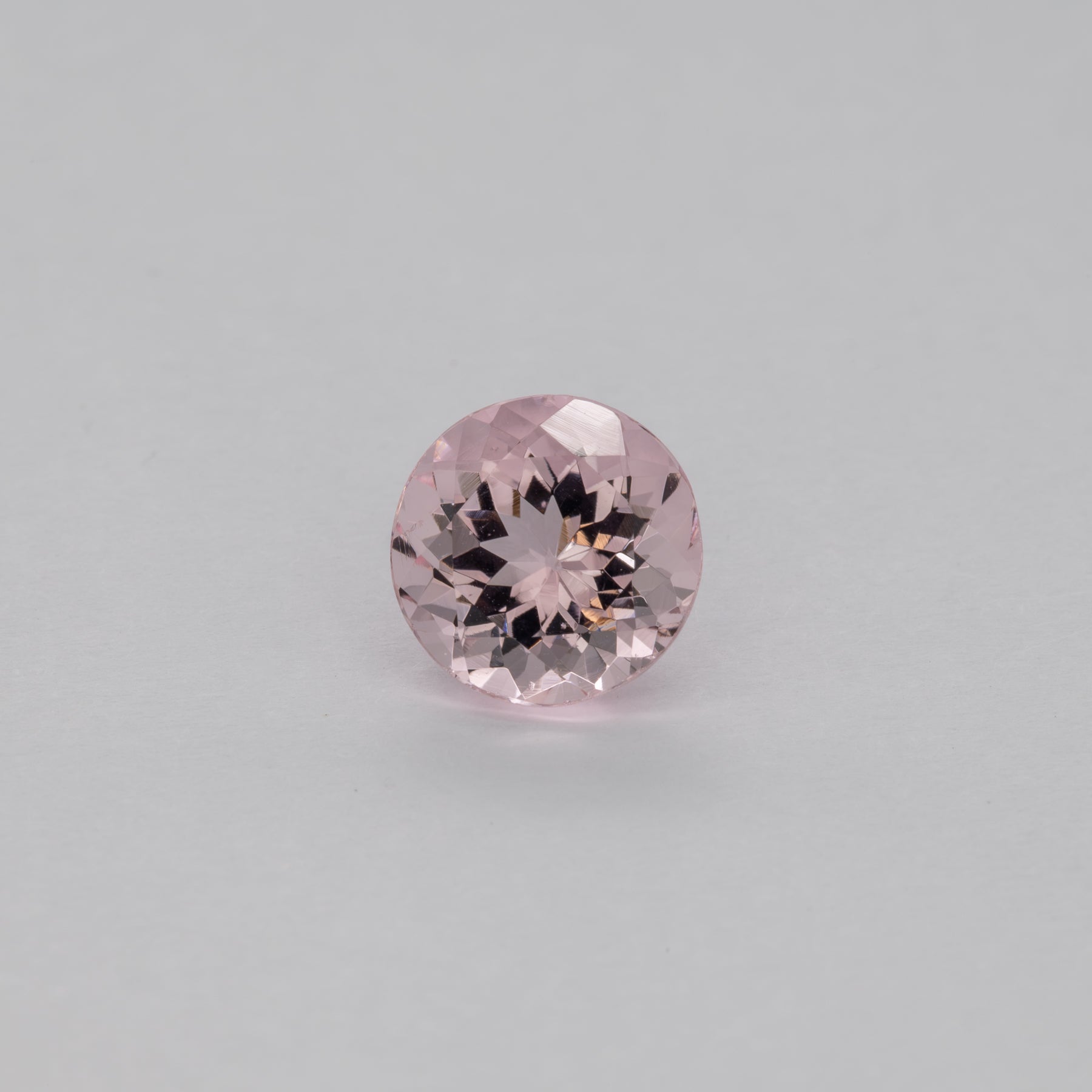 1.76ct Cor de Rosa morganite round 8mm loose pink gemstone
