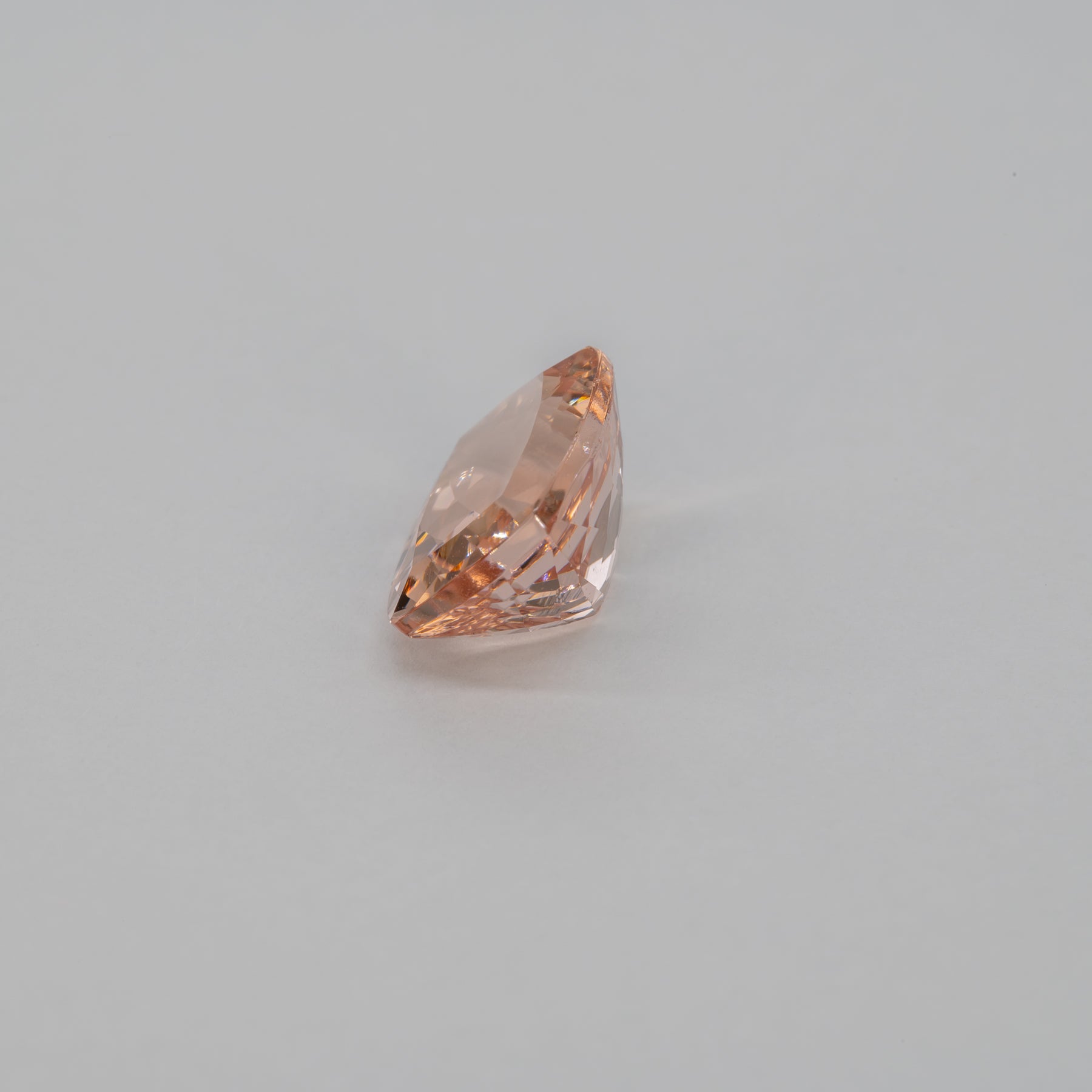 3.97ct Peach morganite cushion 11x9mm loose peach gemstone