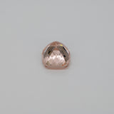 3.97ct Peach morganite cushion 11x9mm loose peach gemstone