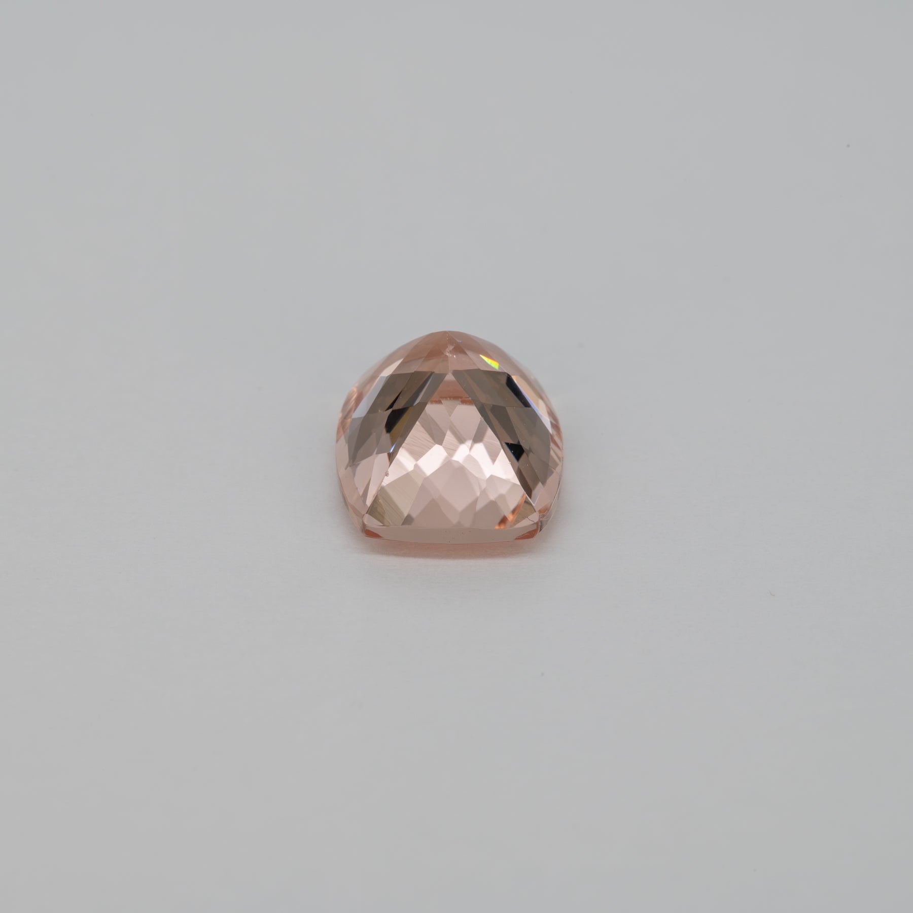 3.97ct Peach morganite cushion 11x9mm loose peach gemstone