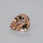 3.85ct Peachy Pink morganite pear 12x10mm loose peach gemstone