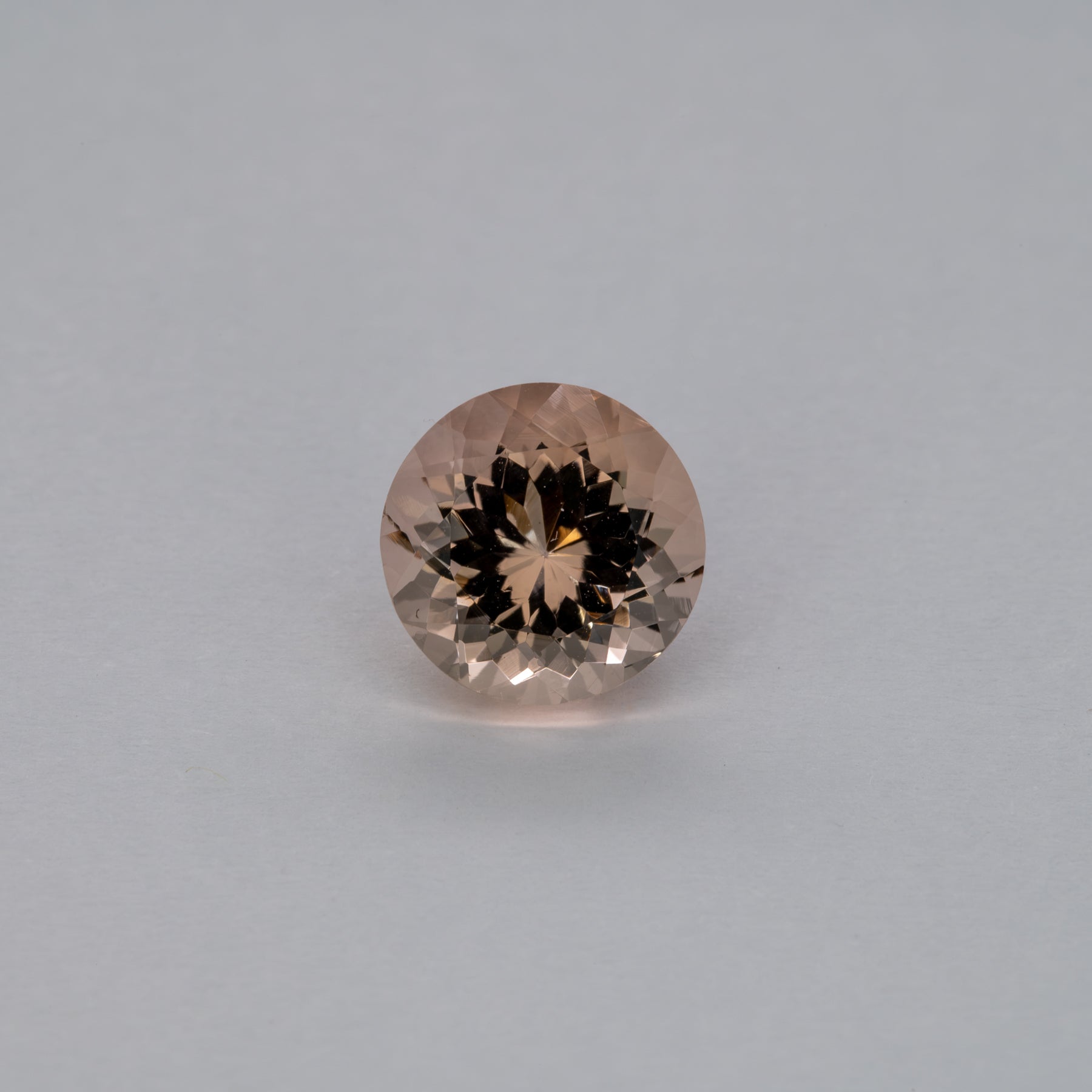 2.5ct Peach morganite round 9mm loose peach gemstone