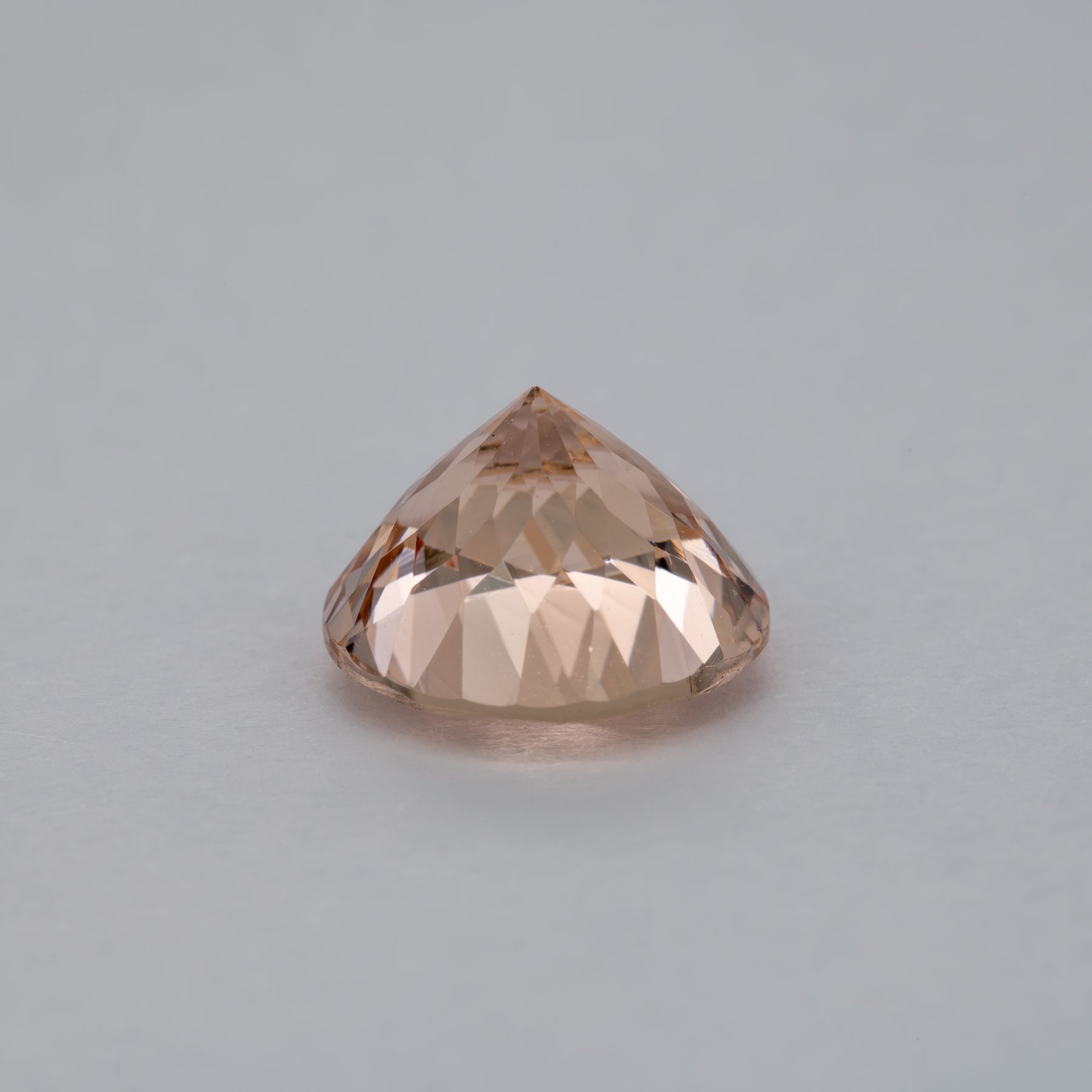 2.5ct Peach morganite round 9mm loose peach gemstone