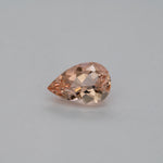 3.04ct Peachy Pink morganite pear 12x8mm loose peach gemstone