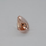 3.04ct Peachy Pink morganite pear 12x8mm loose peach gemstone
