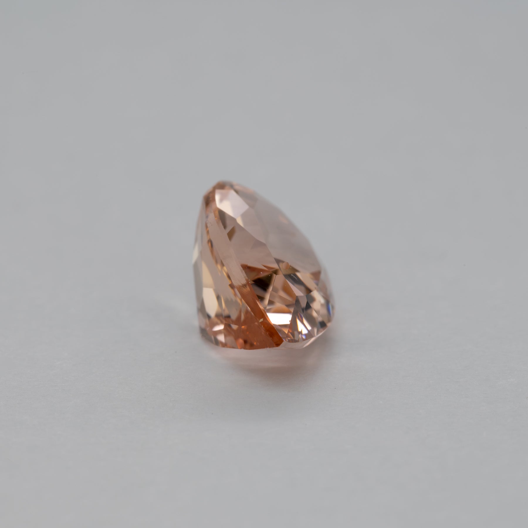 3.04ct Peachy Pink morganite pear 12x8mm loose peach gemstone