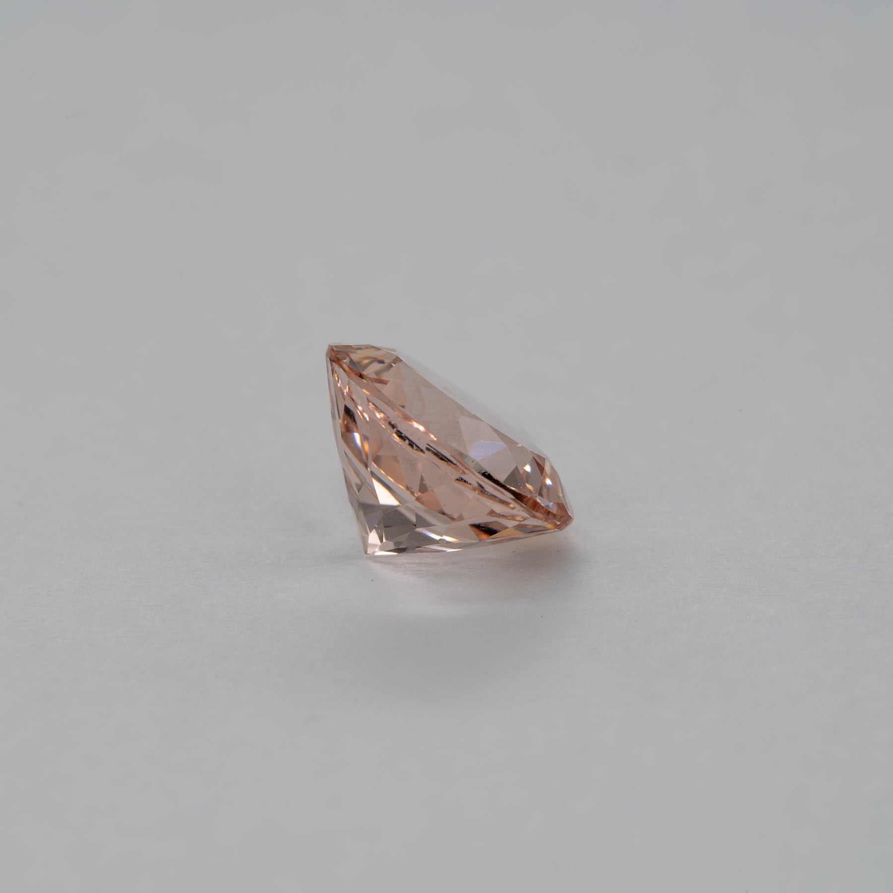 1.77ct Peach morganite round 8mm loose peach gemstone