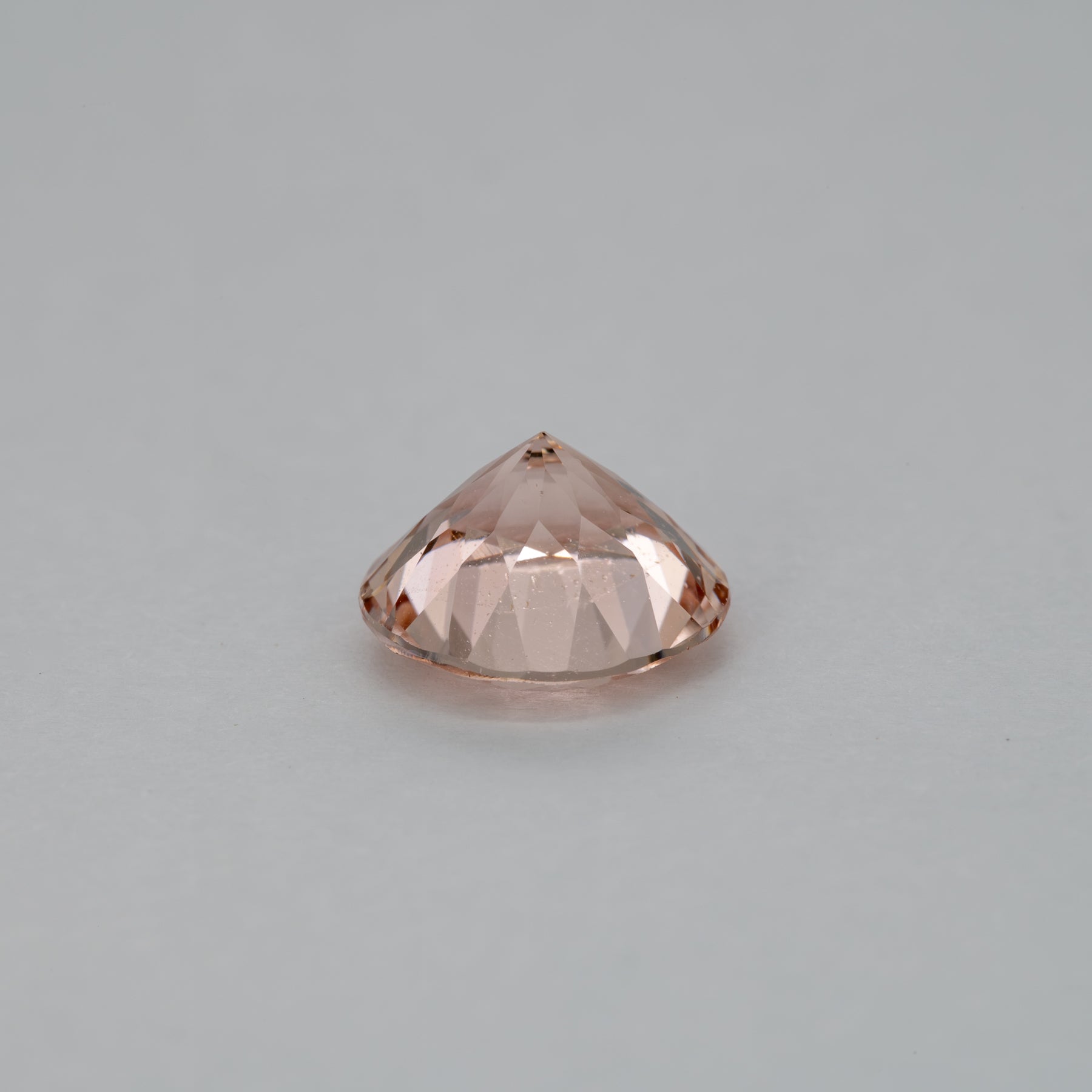 1.77ct Peach morganite round 8mm loose peach gemstone