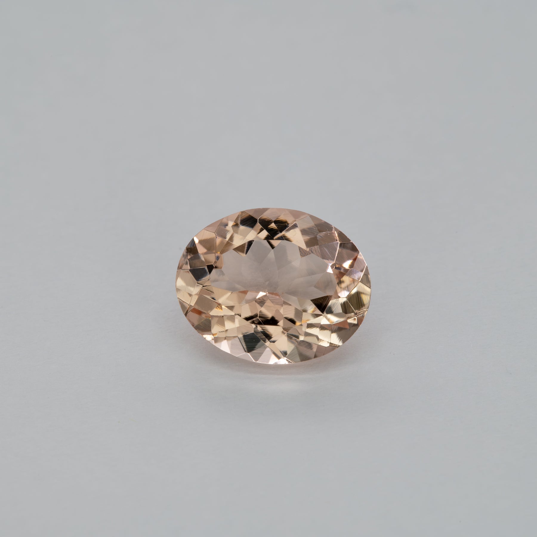 1.18ct Peach morganite oval 10x8mm loose peach gemstone