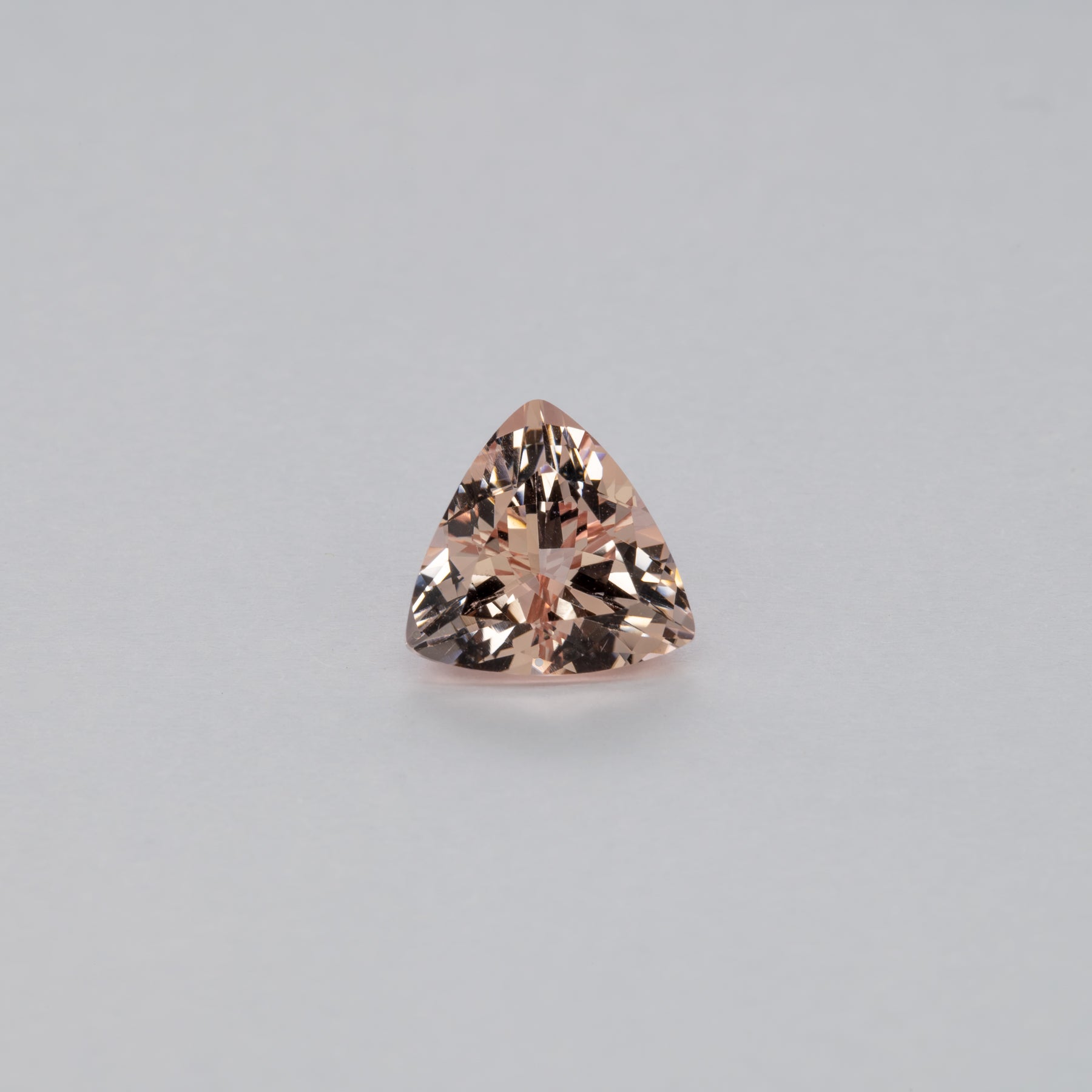 1.60ct Peach morganite trillion 9mm loose peach gemstone