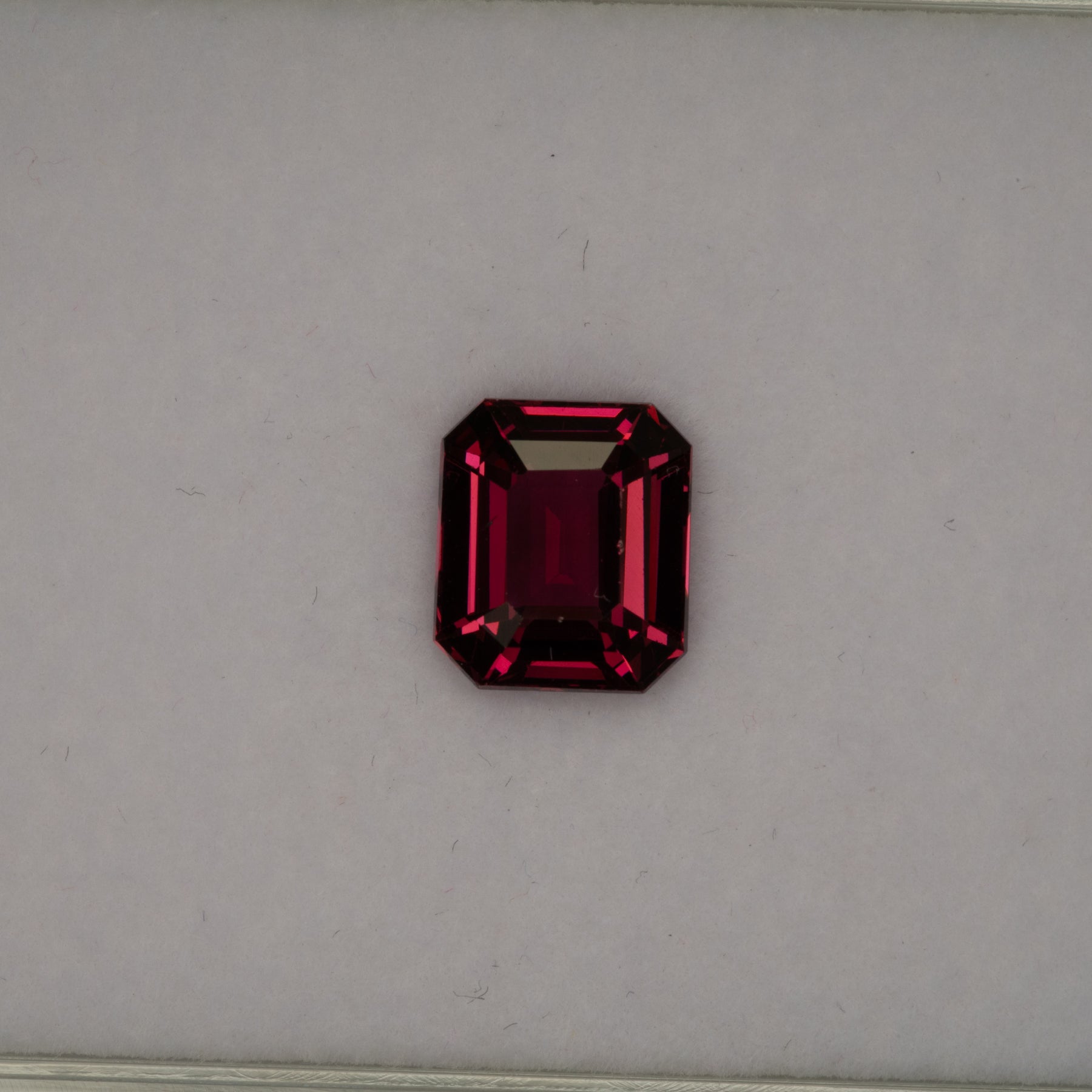 3.56ct Purple Garnet emerald cut 9.2x8mm loose purple gemstone