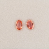 0.59 carat natural padparadscha sapphire, oval 6x4mm pink-orange loose gemstone
