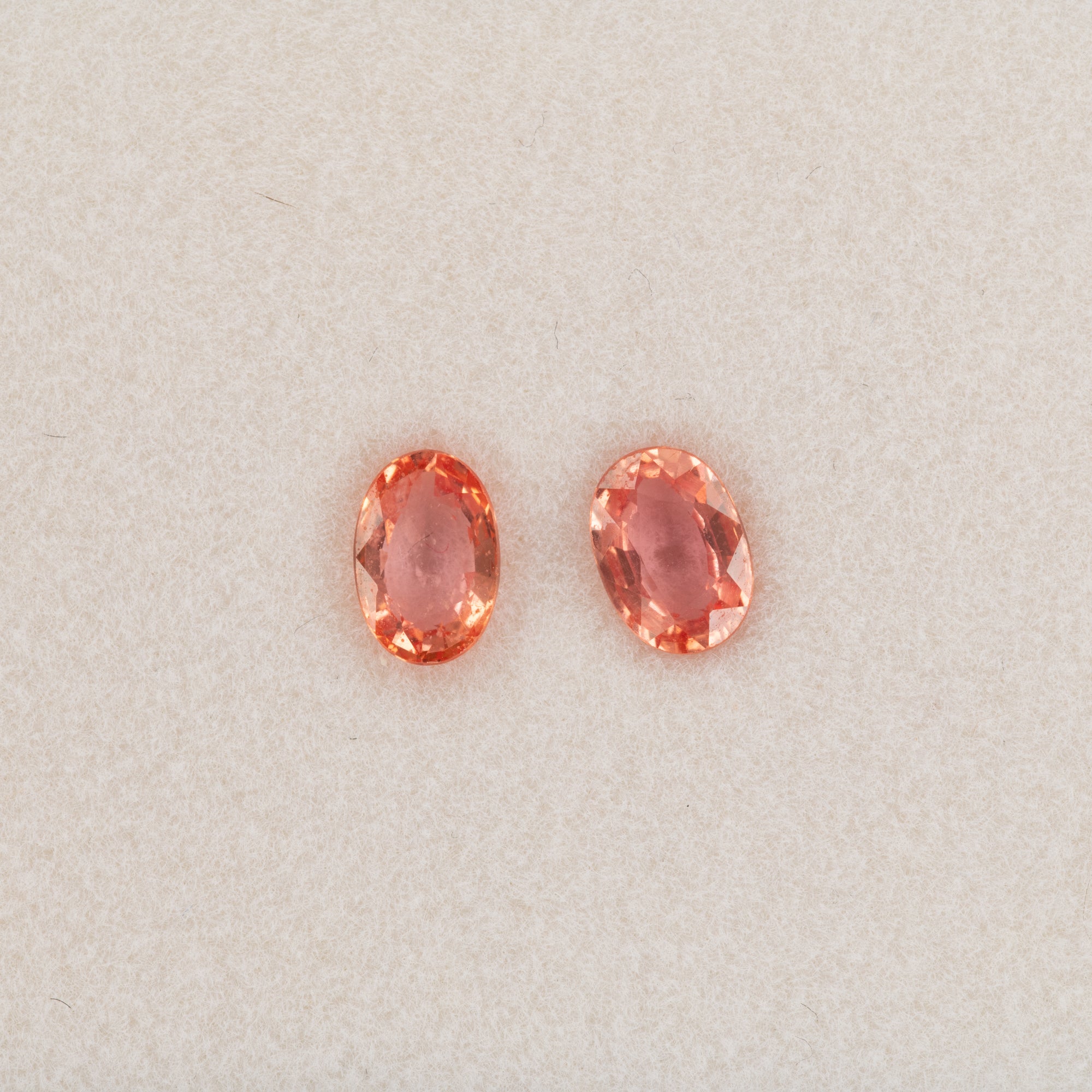0.59 carat natural padparadscha sapphire, oval 6x4mm pink-orange loose gemstone
