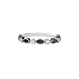 Neelima 14K White Gold Ceylon Sapphire Diamond Band