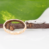 Elegant Diamond Band Ring in 14K  Gold – Nature Inspired Vine Pattern