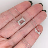Lovely Pendant Necklace Setting W Natural Diamonds Halo in 14K Solid Gold | Customizable