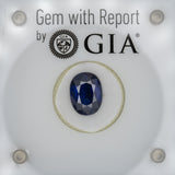 GIA Certified 5.44Ct Ceylon Blue Sapphire – Natural Heated Oval Cut Loose Sapphire, 12x9mm Sri Lankan Gemstone