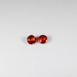 0.69 carat natural Ceylon orange sapphire round 5mm loose gemstone – view 2