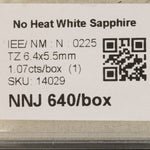 1.07 carat natural Ceylon white sapphire shield cut 6.4x5.5mm loose gemstone – view 2