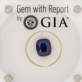 GIA Certified 4.33Ct Ceylon Blue Sapphire – Natural Heated Cushion Cut Loose Sapphire, 9.9x8.4mm