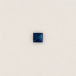 0.13 carat natural blue sapphire, princess 2.5mm loose gemstone