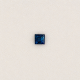 0.13 carat natural blue sapphire, princess 2.5mm loose gemstone