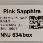 0.44 carat natural pink sapphire round 4.3mm loose gemstone – view 2