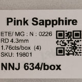 0.44 carat natural pink sapphire round 4.3mm loose gemstone – view 2