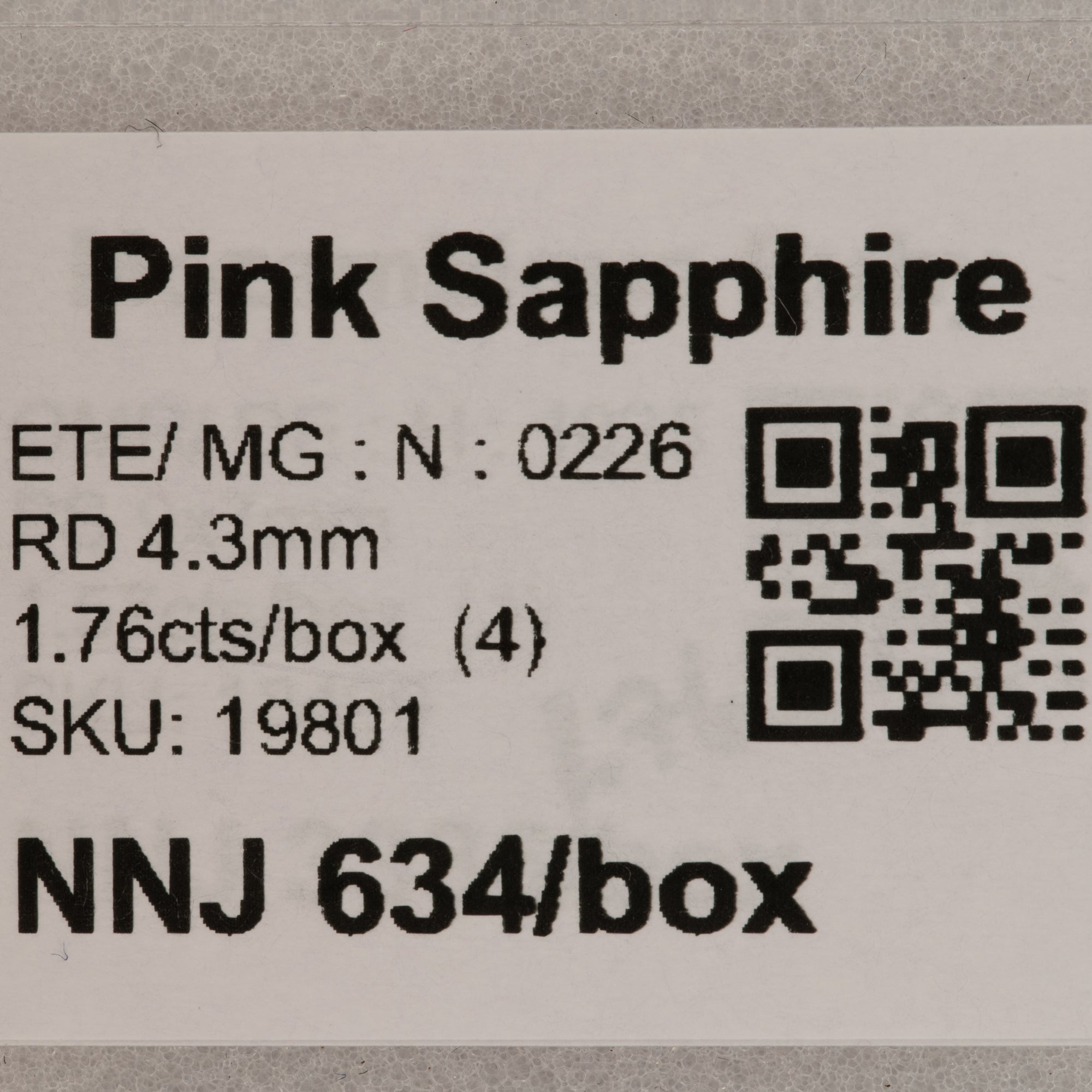0.44 carat natural pink sapphire round 4.3mm loose gemstone – view 2