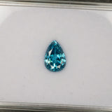 Natural Cambodian Blue Zircon Pear Shape 10.6x7.3x5.7mm 4.28ct Loose Gemstone