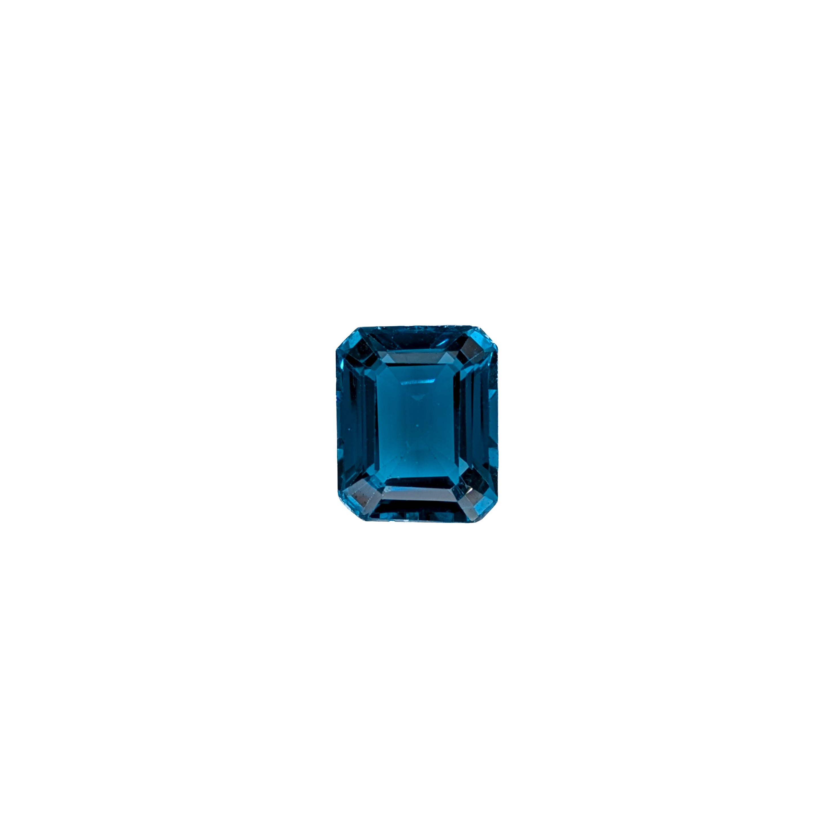 Emerald Cut London Blue Topaz Loose Gemstone 40