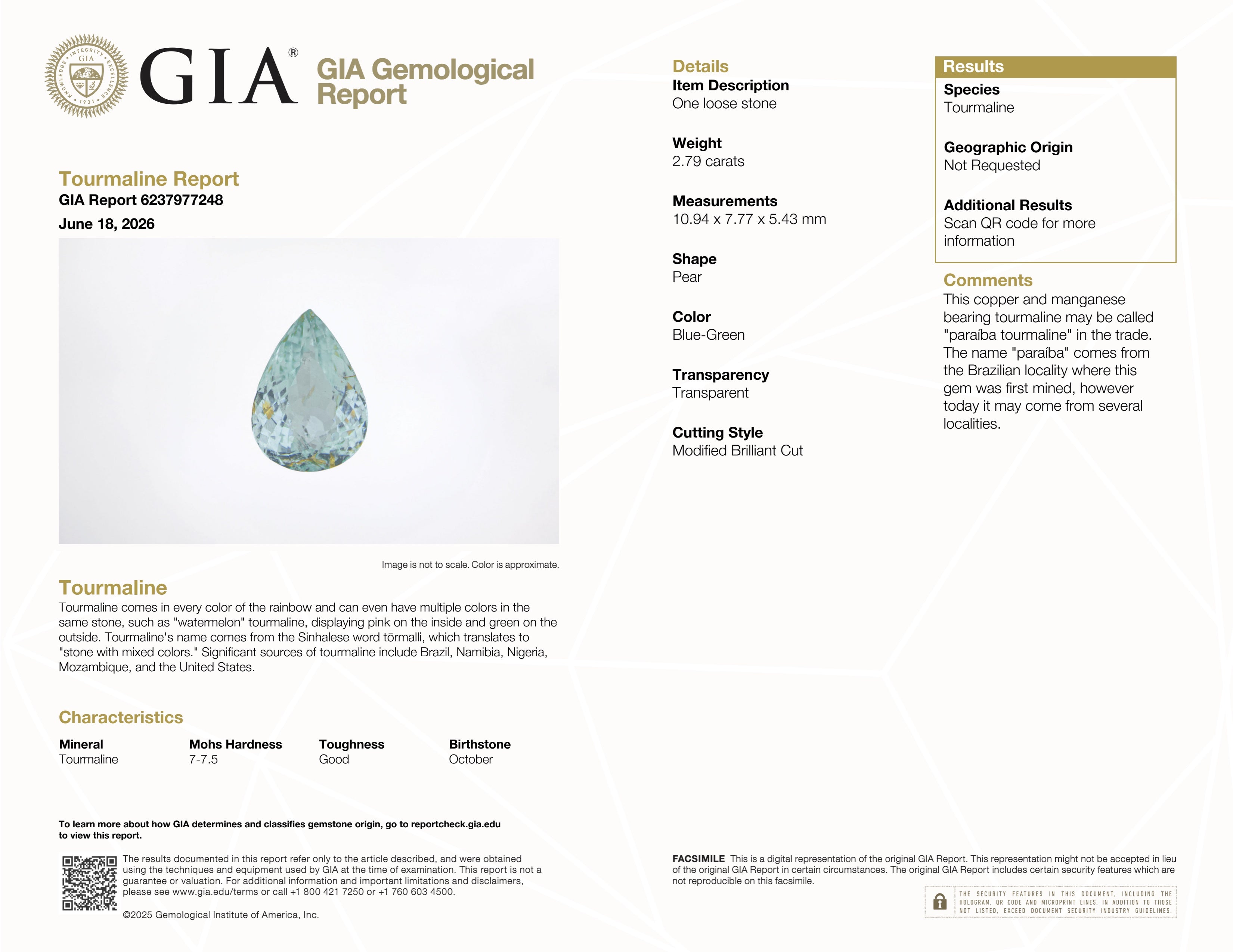 14K rose gold paraiba tourmaline ring