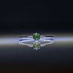 14K white gold alexandrite ring